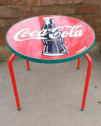 Vintage Coca-Cola table in the 