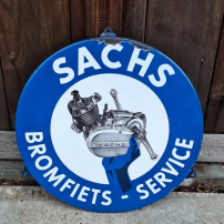 Cool vintage enamel sign Sachs moped service😎