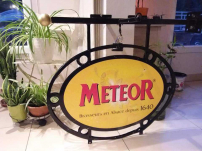 Metalen uithangbord Meteor bier reclame🍺