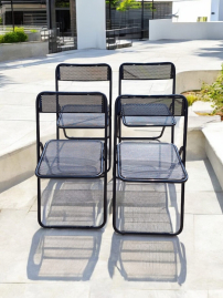 Great set of 4 vintage design folding chairs😍