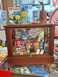 Beautiful vintage wood with glass cabinet😍