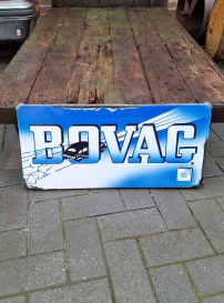 Enamel blue Bovag advertising sign, Langcat Bussum.