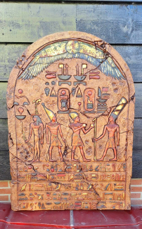 2 x beautifully detailed Egyptian ceremonial panels.