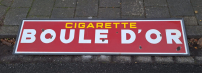 Very large enamel sign Boule D'or Cigarette from 1952.