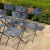 Cool set with 5 antique French bistro folding chairs, folding chair