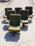 Unique 70's set of 6 vintage design swivel chairs, swivel armchair.