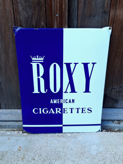 Top enamel sign Roxy American Cigarettes🚬