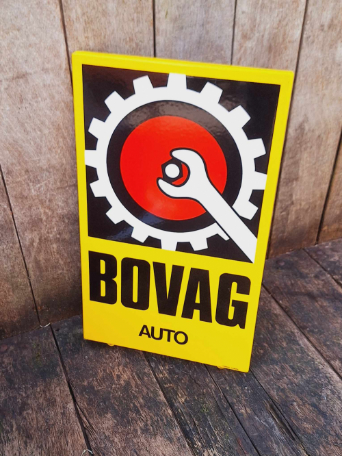 Origineel emaille Bovag Auto bord in zeer nette staat👌