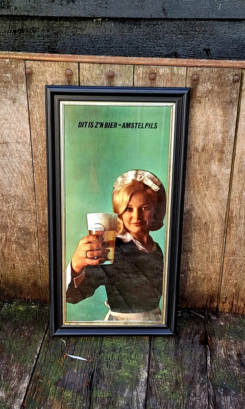 Originele en zeldzame glacoide reclame van Amstel bier🍺